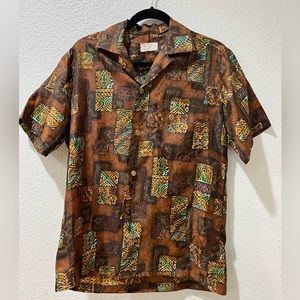 Vintage Ross Sutherland Aloha Shirt - Brown